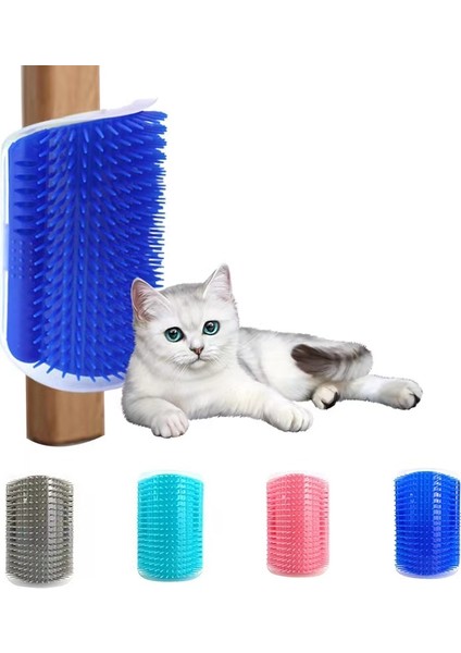Gri Kedi Sürtünme Fırçası Catnip Yumuşak Açı Masaj Fırçası Yüz Tırma Tarak Pet Bakım Malzemeleri Kedi Temizlik Malzemeleri (Yurt Dışından)