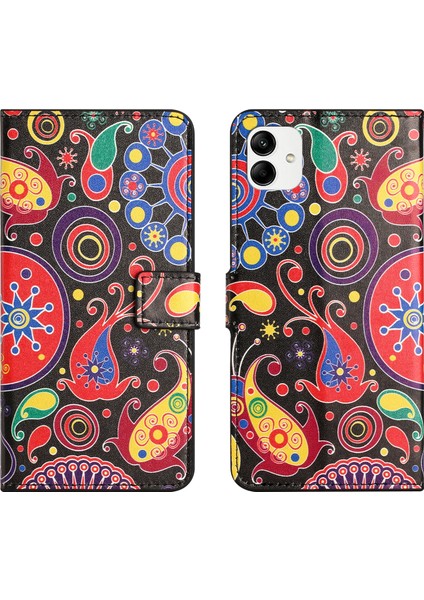 Samsung Galaxy A05 4g Şok Geçirmez Kılıf Pu Deri Cüzdan Telefon Kılıfı (Yurt Dışından)