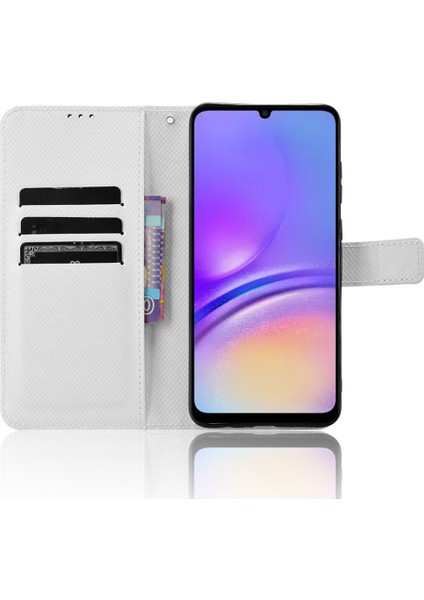 Samsung Galaxy A05 4g Kasa Deri Stand Elmas Doku Koruyucu Telefon Kapağı (Yurt Dışından)