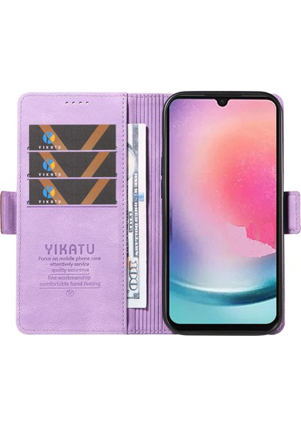 Samsung Galaxy A25 5g / A24 4g Pu Deri Telefon Kılıfı, Cüzdan Stand Cilt Touch Şok Geçirmez Kapak (Yurt Dışından)