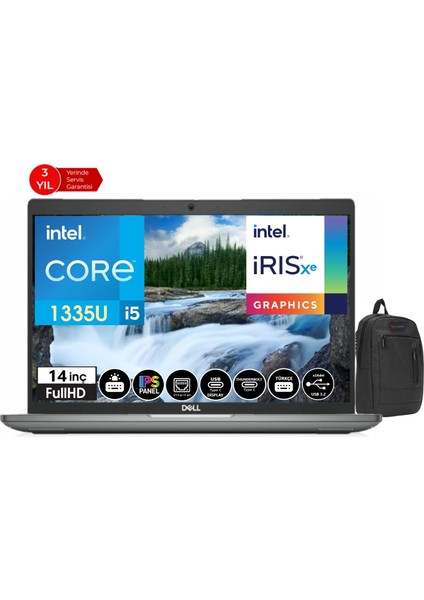 Latıtude 5440 13.nesil Intel I5 1335U 8gb 256GB SSD 14" WINDOWS11PRO Fhd Dizüstü Bilgisayar DLNN005L54401433+WEBLEGELSINÇANTA