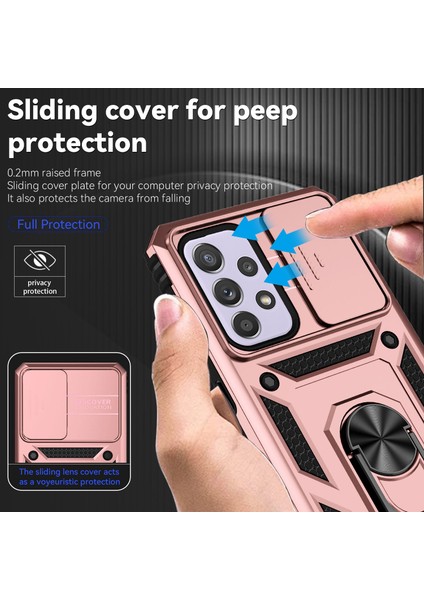 Samsung Galaxy A33 5g Kasa Slayt Kamera Kapağı Pc + Tpu Telefon Kapağı Ring Kickstand (Yurt Dışından) indirimleri