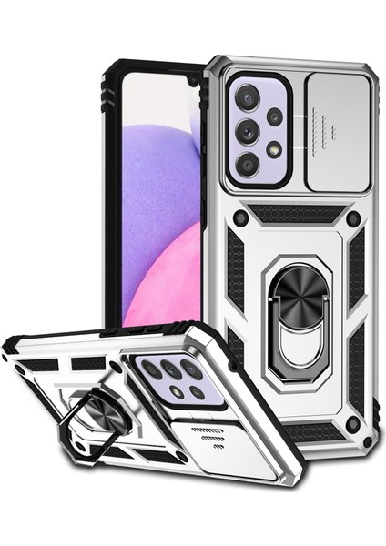 Samsung Galaxy A33 5g Kasa Slayt Kamera Kapağı Pc + Tpu Telefon Kapağı Ring Kickstand (Yurt Dışından)
