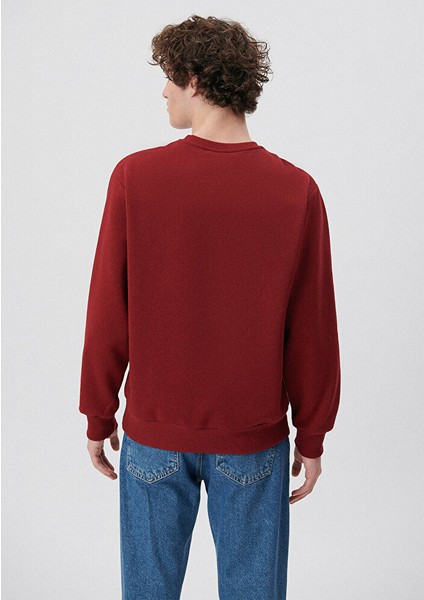 Logo Baskılı Kırmızı Sweatshirt fırsatları