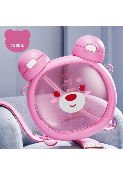 Yuvarlak Ayıcık Matara 750 ml Suluk YUVARLK750