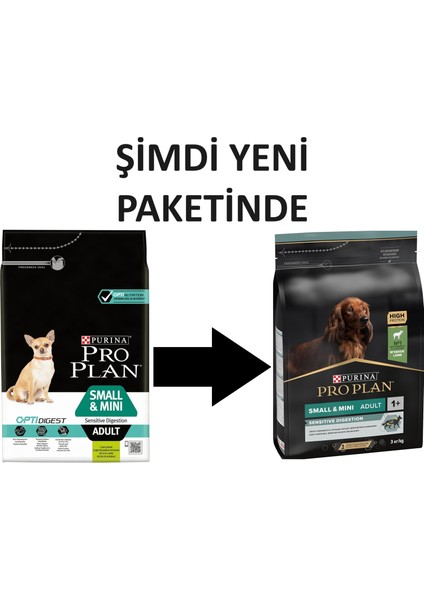 ProPlan Small Mini Adult 3kg Kuzulu Sensitive Digestion Küçük Irk Yetişkin Köpek Maması