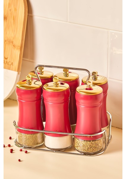 New Gold Berry 7 Parça Kare Baharat Takımı Yeni