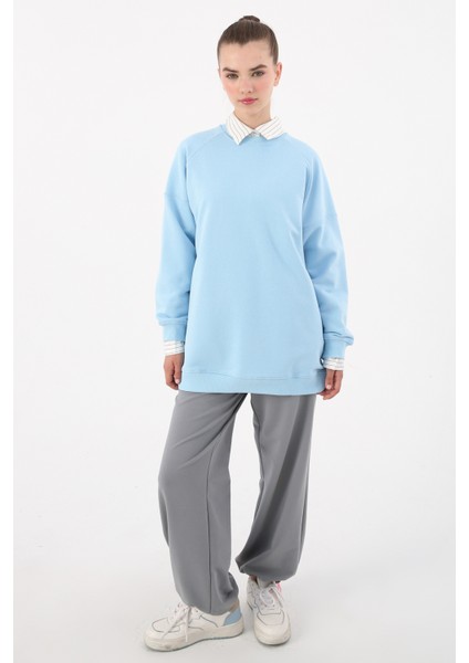 3 Iplik Oversize Basic Sweatshirt