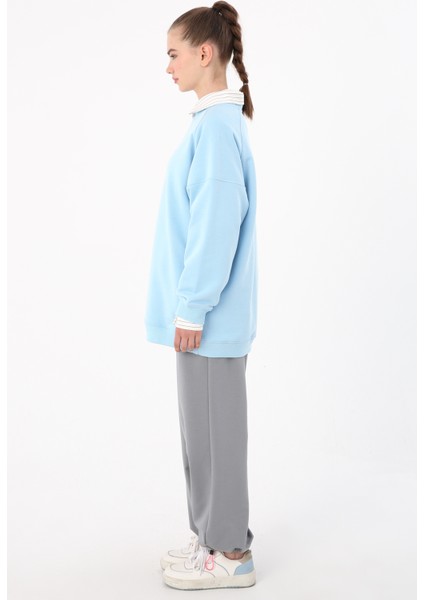 3 Iplik Oversize Basic Sweatshirt