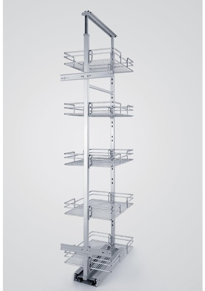 Mutfak Kiler Sepeti 40 cm 2 Li Tandem Frenli 60 85 cm