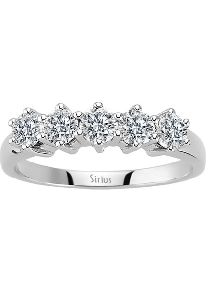 F Renk 0,80 Karat Pırlanta 5 Taş Yüzük 0404R0216 fiyatları