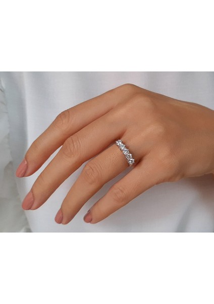 F Renk 0,80 Karat Pırlanta 5 Taş Yüzük 0404R0216 fırsatları