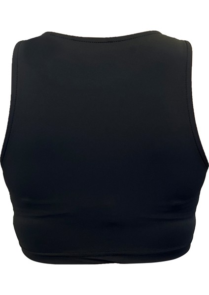 Halter Yaka Siyah Crop Top fırsatları