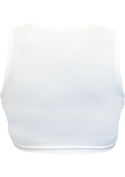 Halter Yaka Beyaz Crop Top fırsatları