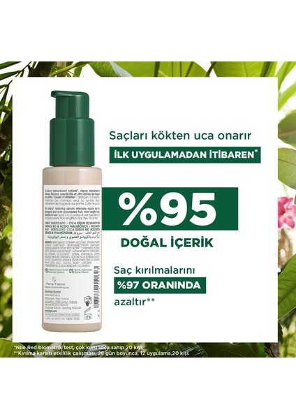 Organik Cupuaçu Özü ve Hyalunorik Asit Içeren Saç Onarıcı Cica Serum 100 ml