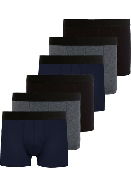 Erkek Boxer 6li Paketler %95 Pamuk - Premium Collection