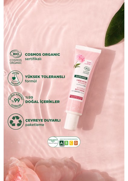 Hassas ve Kuru Ciltler Için Organik Şakayık Özlü Yatıştırıcı Zengin Krem 40 ml fiyatları
