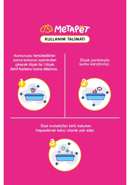 Kedi Kumu Koku Giderici Set, Kokusuz Kedi Kumu Için Aktif Karbon (420 GR) Ve Bahar Kokulu Sprey fırsatları