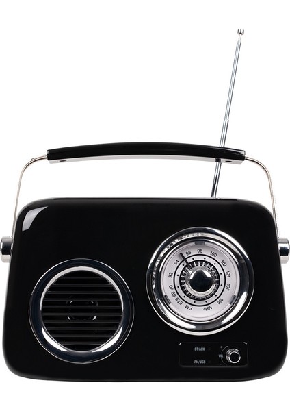 FB-R302-BK Siyah Retro Radyo ve Bluetooth Hoparlör