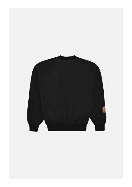 Giant Panda Çift Taraflı Sweatshirt - Siyah SWT-89XX Unisex