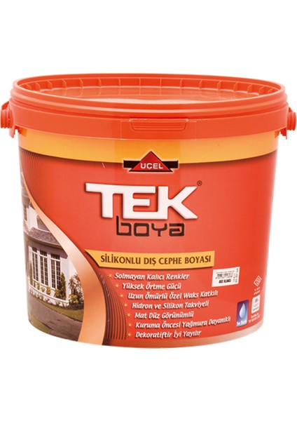Tek Silikonlu Dış Cephe Boya Gümüş 2,5Lt