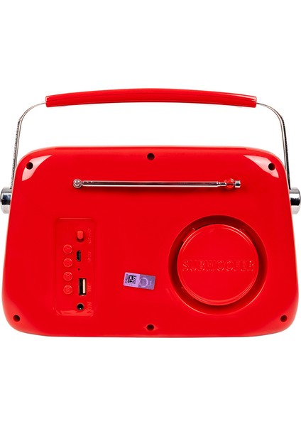 FB-R302-RD Kırmızı Retro Radyo ve Bluetooth Hoparlör