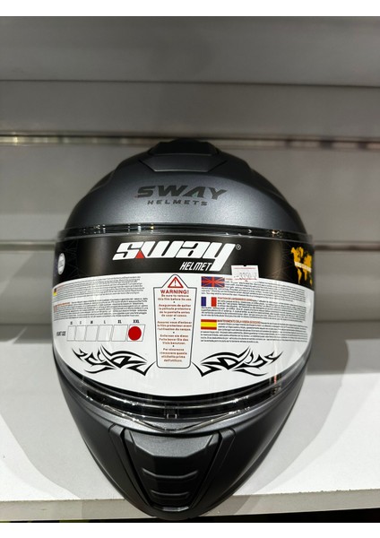 Kask SW-917 Çene Açılır Güneş Gözlüklü Mat Titanyum fırsatları