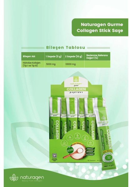 Gurme Collagen Tip 1-3 Peptides Stick Sachets 48 Saşe