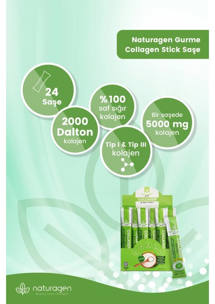 Gurme Collagen Tip 1-3 Peptides Stick Sachets 48 Saşe