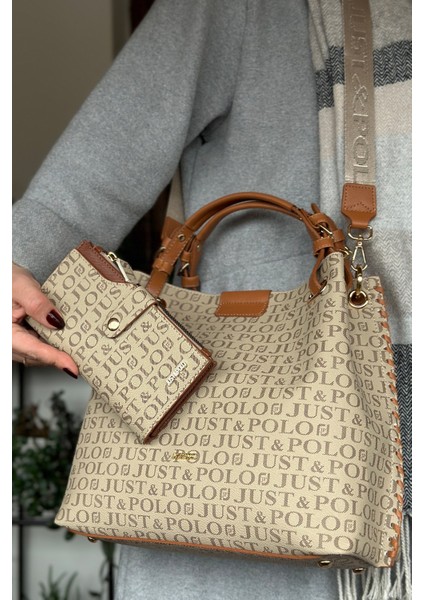 4 Bölmeli Büyük Boy Örgülü Model Ayarlanabilir Askılı Kadin Omuz Cantasi 2180 Kumtaba Kombin