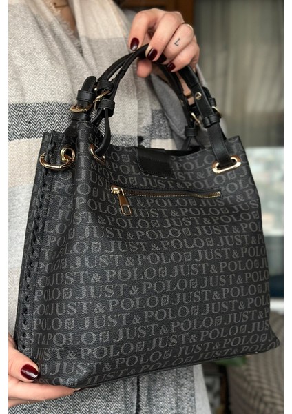 4 Bölmeli Büyük Boy Örgülü Model Ayarlanabilir Askılı Kadin Omuz Cantasi 2180 Siyah modelleri