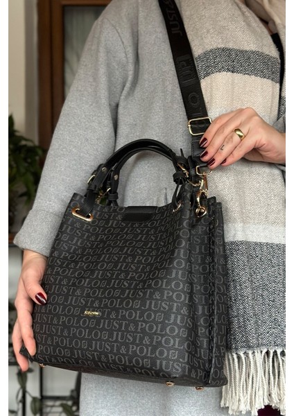 4 Bölmeli Büyük Boy Örgülü Model Ayarlanabilir Askılı Kadin Omuz Cantasi 2180 Siyah indirimleri