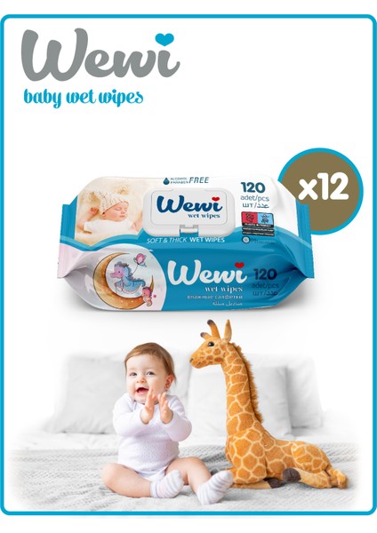 Baby Islak Mendil 120 Yaprak 12'li Set