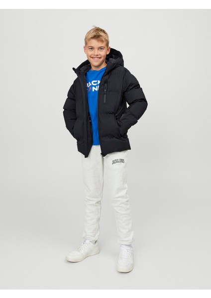 Jack & Jones Rüzgara Dayanikli Logo Baskili Puffer Mont - Çocuk