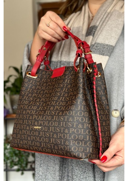 4 Bölmeli Büyük Boy Örgülü Model Ayarlanabilir Askılı Kadin Omuz Cantasi 2180 Kırmızı fiyatları