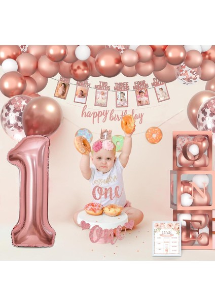 Kenarları Pembe Kutu Şeffaf Kutu Pembe Baby Yazılı Harf 25 cm modelleri