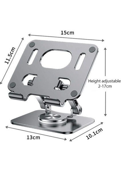 Katlanabilir Stand, Telefon ve Tablet Tutucu, Alüminyum 360 Derece Dönebilen