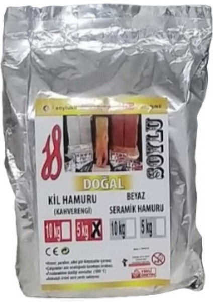 DOĞAL KİL HAMURU KAHVERENGİ 5 kg