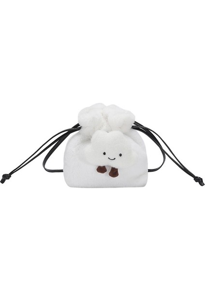 Peluş Sevimli Küçük Çanta, Şık Çizgi Film Bulut Omuz Çantası, Girly Kalp Omuz Crossbody Çanta (Yurt Dışından)