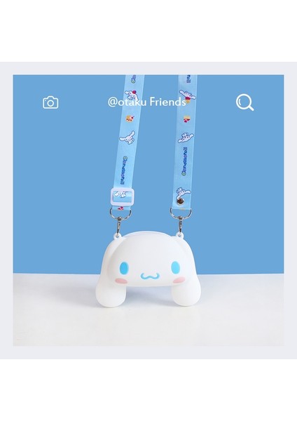 Sanrio Büyük Kafa Yeşim Köpek Sevimli Çocuk Silikon Crossbody Çanta Para Çanta (Yurt Dışından)