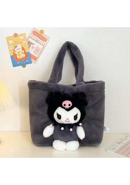 Sevimli Peluş Melody Kuromi Satchel ve Omuz Çantası (Yurt Dışından)