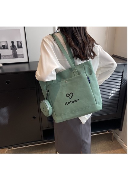 Tuval Çantası, Kadın Çantası, Çok Yönlü, Şık Omuz Çantası, Şık Büyük Kapasiteli Banliyö Tote Çantası (Yurt Dışından)