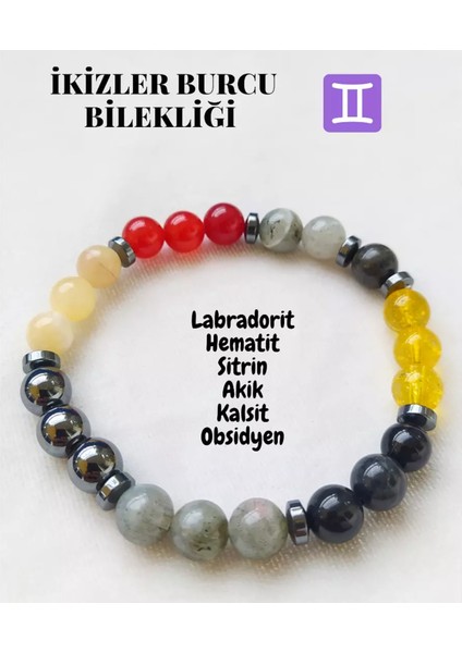 Ikizler Burcu Doğaltaş Bileklik Unisex Mudisaat