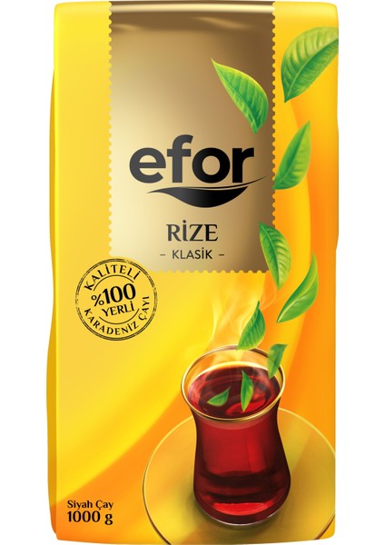 Efor Rize Klasik Dökme Siyah Çay - 1000gr