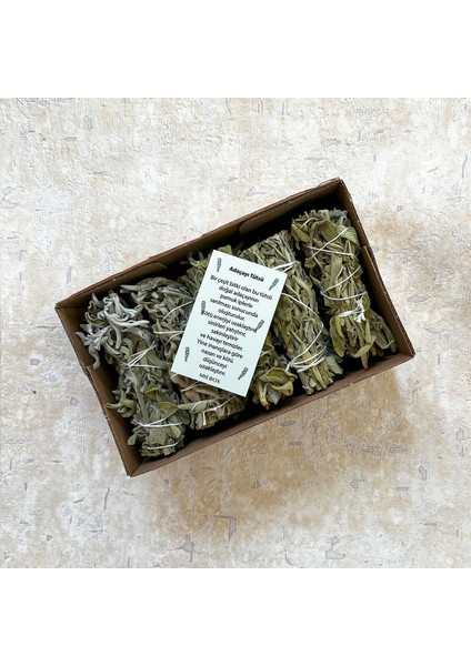 Organik Adaçayı Tütsü 5 Adet (Natural White Sage Incense, Aura Cleansing, Enerji ve Arınma Seti)