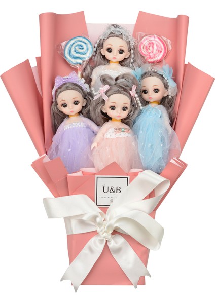 Sevimli Bebekler Şekerli Ayıcık Buketi