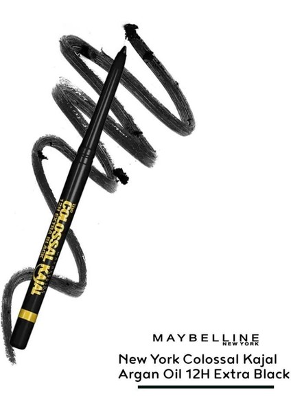 Maybelline Argan Yağı Içeren Göz Kalemi Keskin Bakışlar Eyeliner Makyaj Seti