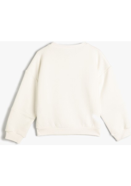 Sweatshirt Müzik Temalı Bisiklet Yaka Simli Boncuklu Şardonlu fiyatları