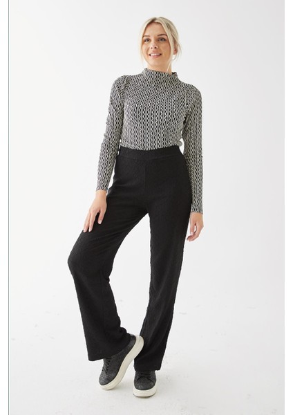 Fashıon Frıends Jakarlı Bayan Pantolon 23K0810K1