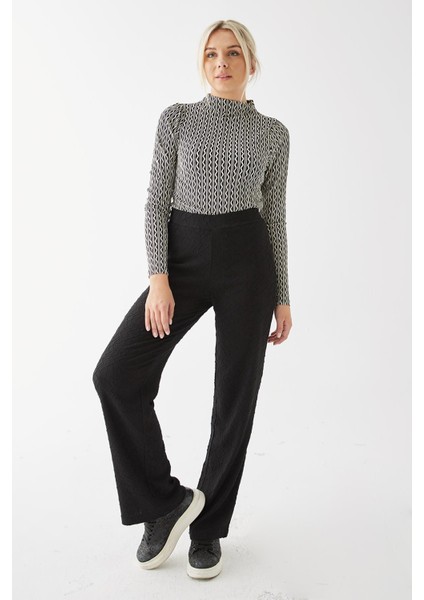 Fashıon Frıends Jakarlı Bayan Pantolon 23K0810K1